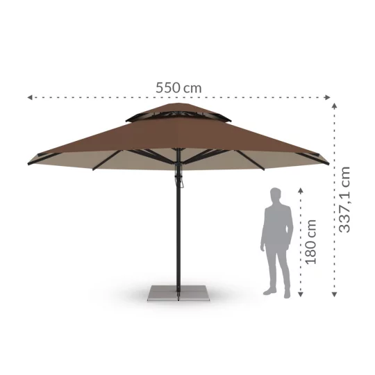 Parasol ogrodowy VESUVIO fi 5,5m - Zdjęcie 2