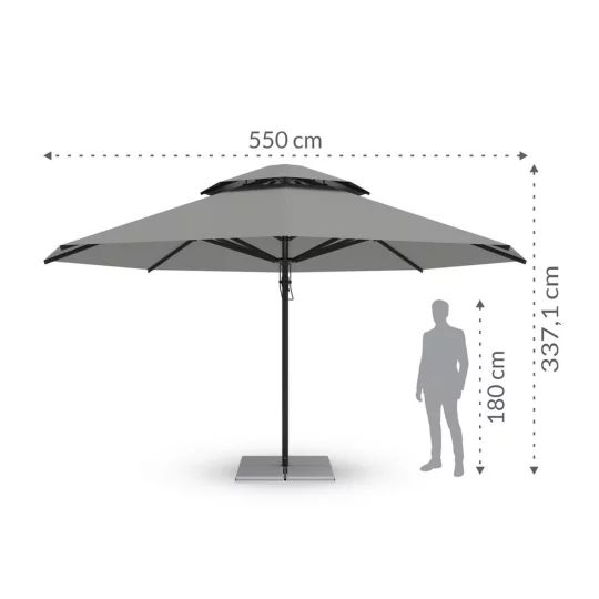 Parasol ogrodowy VESUVIO fi 5,5m - Zdjęcie 2