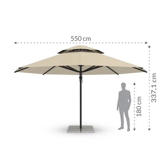 Parasol ogrodowy VESUVIO fi 5,5m - Zdjęcie 2