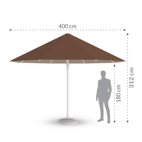 Parasol ogrodowy RODOS fi 4m - Zdjęcie 2