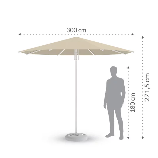 Parasol ogrodowy RODOS fi 3m - Zdjęcie 2