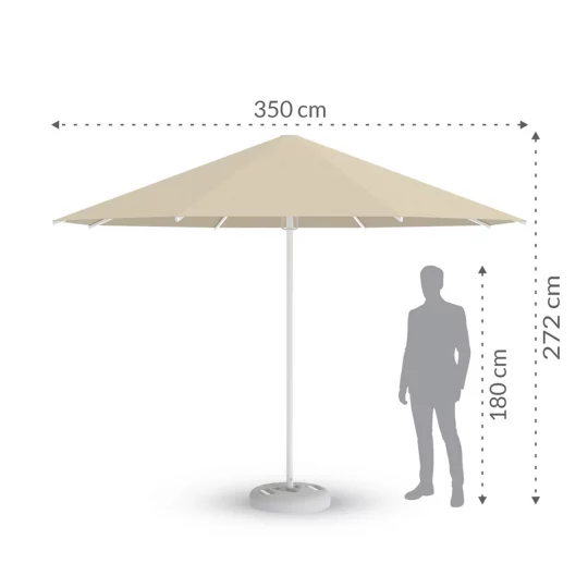 Parasol ogrodowy RODOS fi 3,5m - Zdjęcie 2