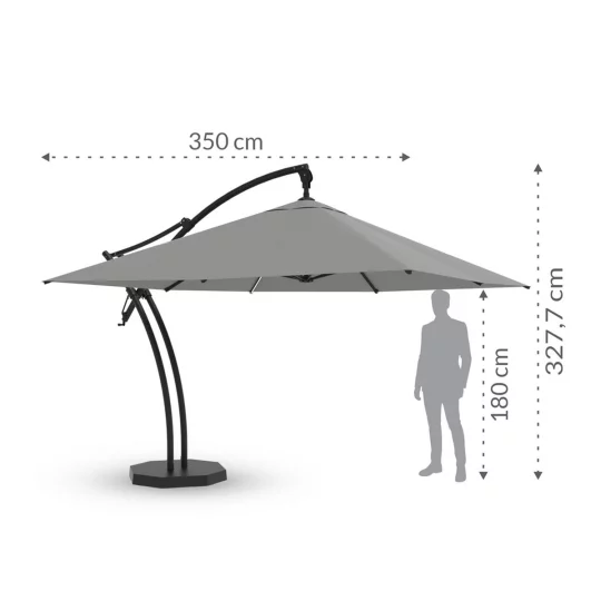 Parasol ogrodowy IBIZA QUATTRO 3,5m - Zdjęcie 2