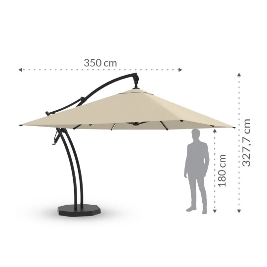 Parasol ogrodowy IBIZA QUATTRO 3,5m - Zdjęcie 2