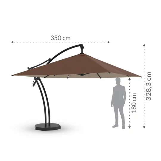 Parasol ogrodowy IBIZA QUATTRO 3,5m - Zdjęcie 2
