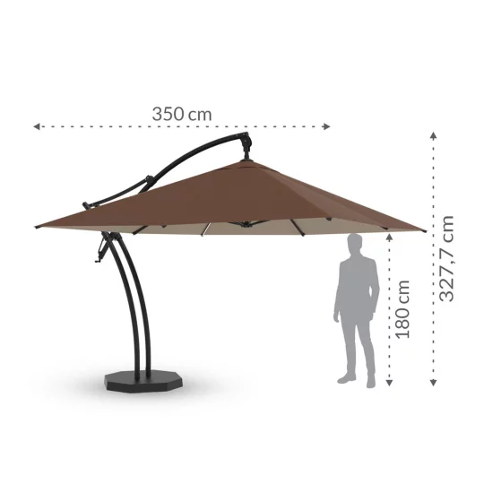Parasol ogrodowy IBIZA QUATTRO 3,5m - Zdjęcie 2