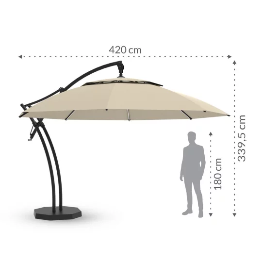 Parasol ogrodowy IBIZA fi 4,2m - Zdjęcie 2