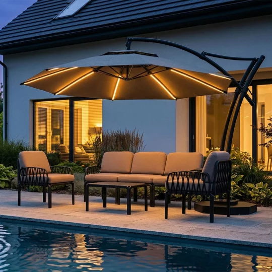 Parasol ogrodowy IBIZA fi 4,2m - Zdjęcie 4