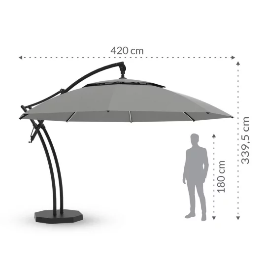 Parasol ogrodowy IBIZA fi 4,2m - Zdjęcie 2