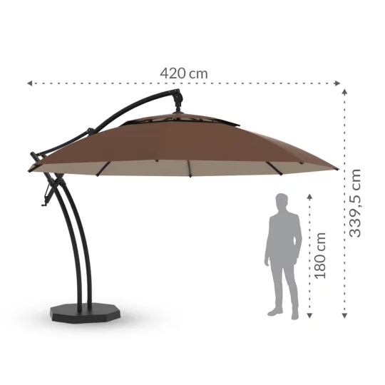 Parasol ogrodowy IBIZA fi 4,2m - Zdjęcie 2