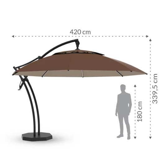 Parasol ogrodowy IBIZA fi 4,2m - Zdjęcie 2