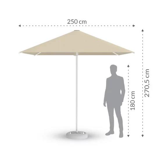 Parasol ogrodowy BARBADOS 2,5m - Zdjęcie 2
