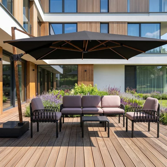 Parasol ogrodowy z oświetleniem Egina 3x4m - Zdjęcie 4