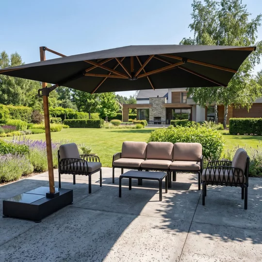 Parasol ogrodowy z oświetleniem Egina 3x4m - Zdjęcie 5
