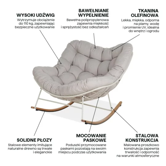 Fotel bujany RONDA - Zdjęcie 4