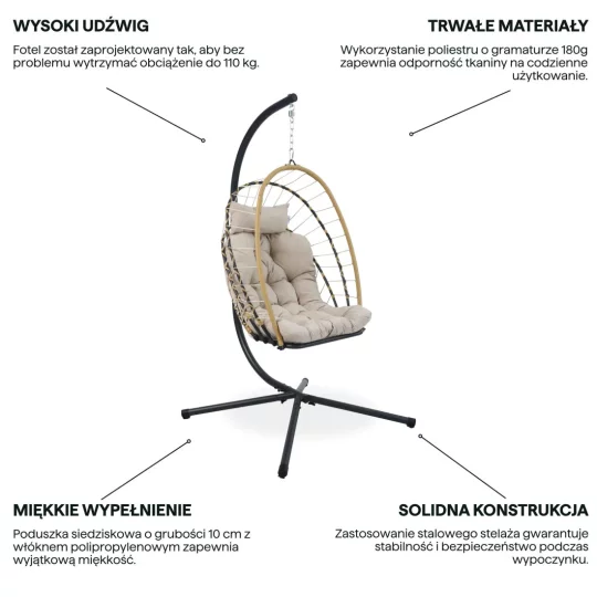 Fotel wiszący MILOS - Zdjęcie 4