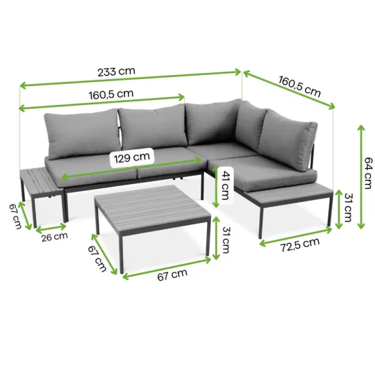 Narożnik FREEMONT DARK GREY NEW - Zdjęcie 2