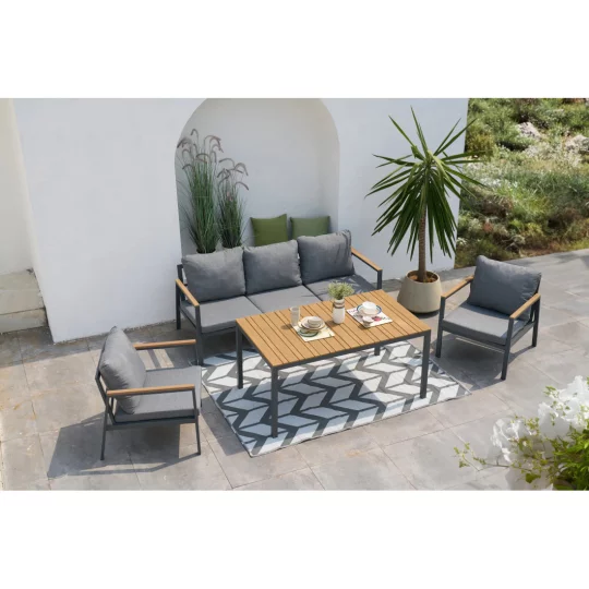 Zestaw EDISON DINING DARK GREY - Zdjęcie 3