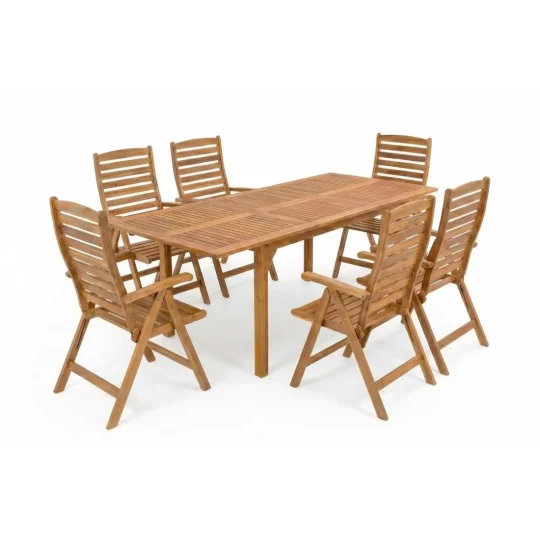 Zestaw AKADIA DINING 210/6 ACACIA WOOD