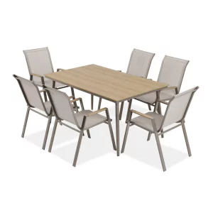 Zestaw NOVA DINING 6+1 TAUPE