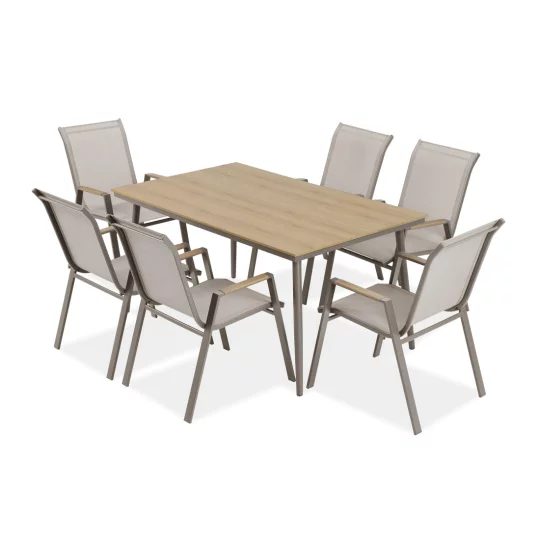 Zestaw NOVA DINING 6+1 TAUPE