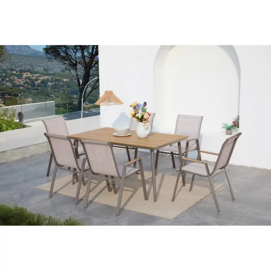 Zestaw NOVA DINING 6+1 TAUPE - Zdjęcie 3