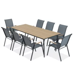 Zestaw NOVA DINING 8+1 Ciemnoszary