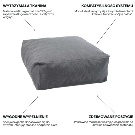 Pufa ALORA GREY - Zdjęcie 4