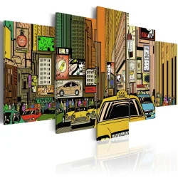 Obraz - Ulice Nowego Jorku w komiksie