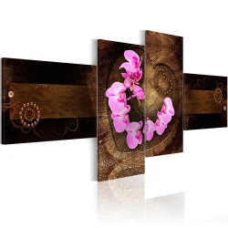 Obraz - Orchidea i drewno