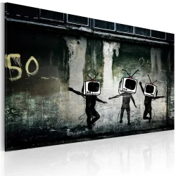 Obraz - Taniec telewizyjnych głów (Banksy)