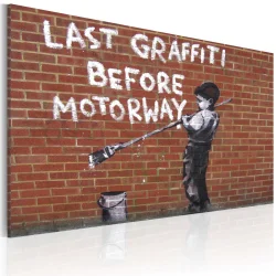 Obraz - Ostatnie graffiti przed autostradą (Banksy)