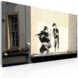 Obraz - Snajper i chłopiec (Banksy)