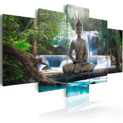 Obraz - Budda i wodospad