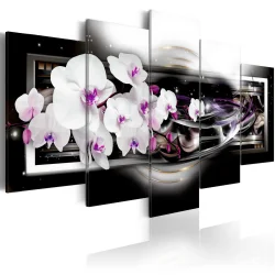Obraz - Orchidee na czarnym tle