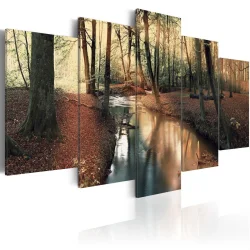 Obraz - Brązowa jesień: las