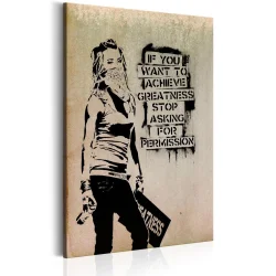 Obraz - Graffiti Slogan by Banksy