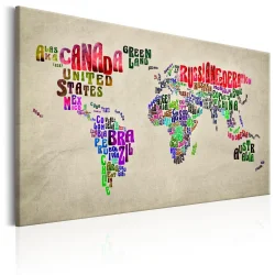 Obraz - Mapa świata: Światowe tournée (EN)