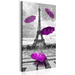 Obraz - Paryż: Fioletowe parasolki
