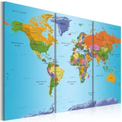 Obraz - Mapa świata: Kolorowa nuta