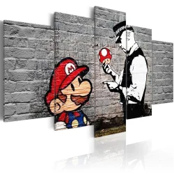 Obraz - Super Mario Mushroom Cop (Banksy)