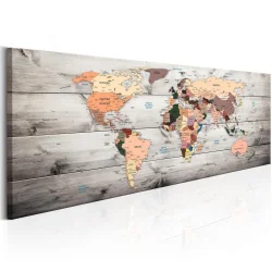 Obraz - Mapy świata: Drewniane podróże