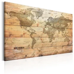 Obraz - Mapa Świata: Deski