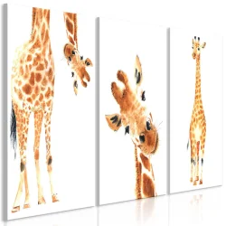 Obraz - Śmieszne żyrafy (3-częściowy)