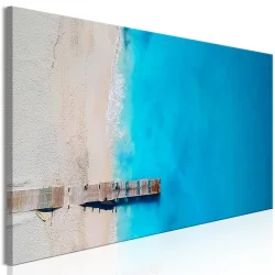 Obraz - Morze i pomost (1-częściowy) wąski niebieski