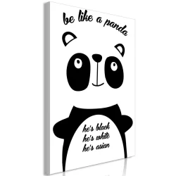 Obraz - Be like a panda (1-częściowy) pionowy