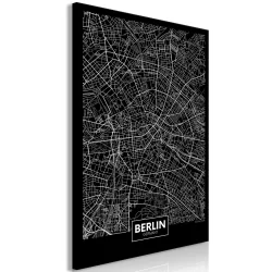 Obraz - Ciemna mapa Berlina (1-częściowy) pionowy
