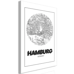Obraz - Retro Hamburg (1-częściowy) pionowy