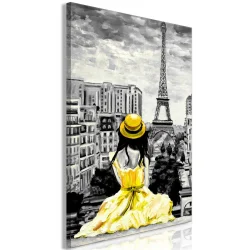 Obraz - Paryski kolor (1-częściowy) pionowy żółty