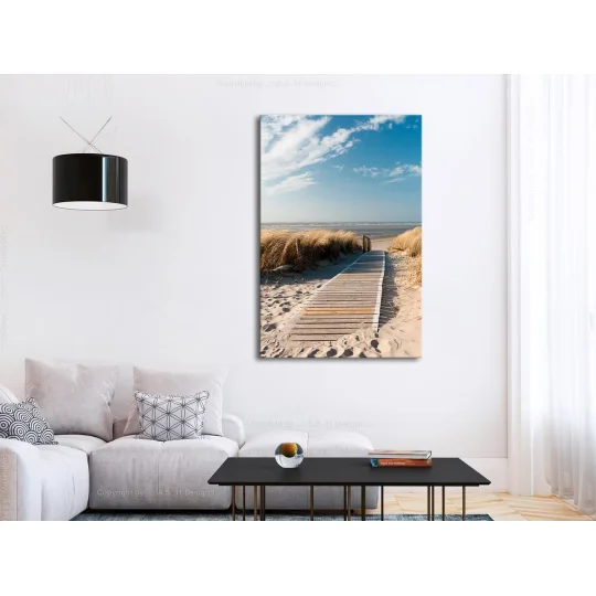 Obraz - Samotna plaża (1-częściowy) pionowy - Zdjęcie 2